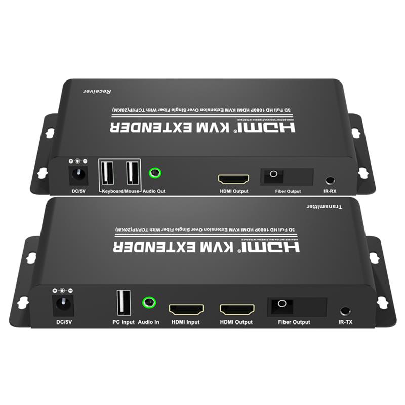 HDMI KVM Extender přes jedno vlákno s TCP / IP (20KM) Podpora Full HD 1080P