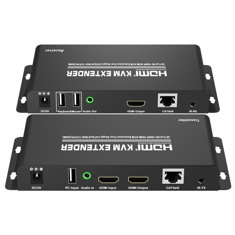 HDMI KVM Extender 200m přes jeden CAT5e / 6 s podporou TCP / IP Full HD 1080P