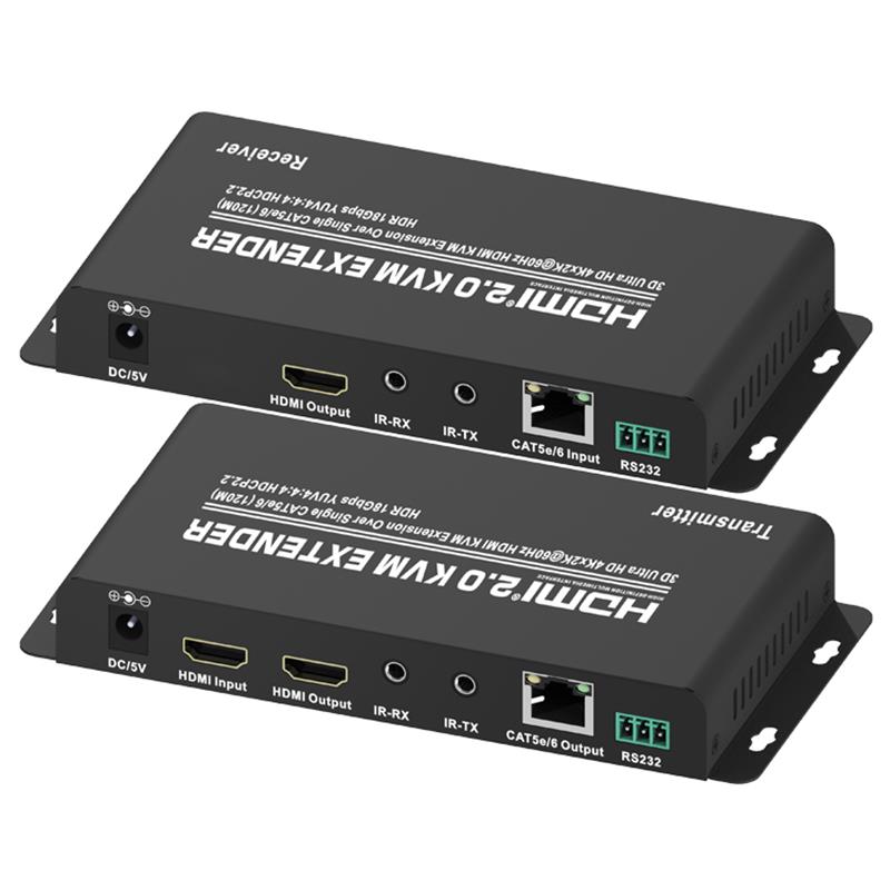 HDMI 2.0 KVM Extender 120m přes Single CAT5e / 6 Podpora Ultra HD 4Kx2K @ 60 Hz HDCP2.2