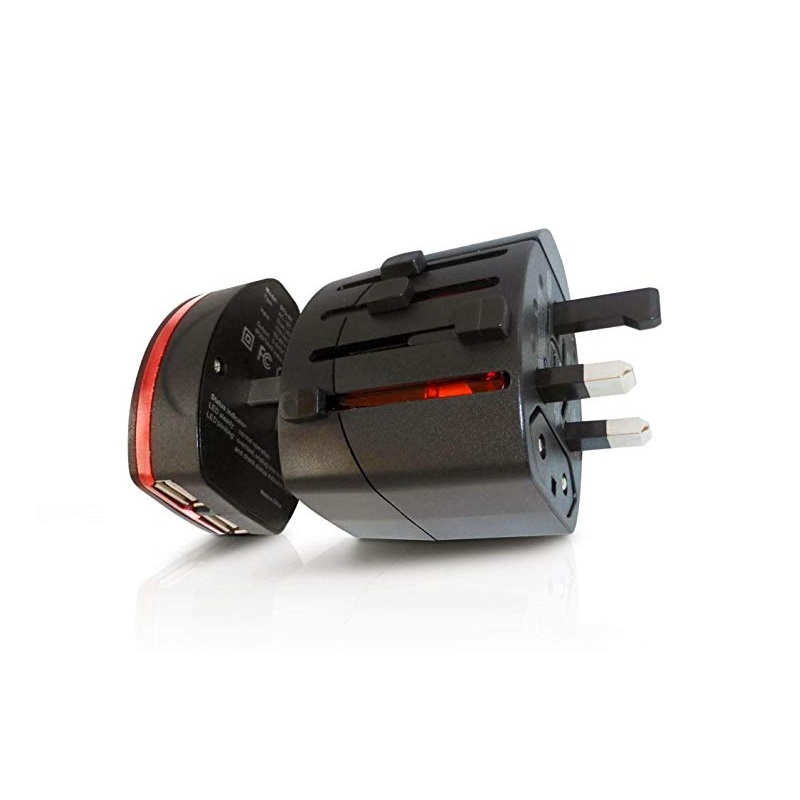 Vánoční dárky Universal Travel Adaptér s 2 usb Nejlepší prodej Premium pro cestování dar