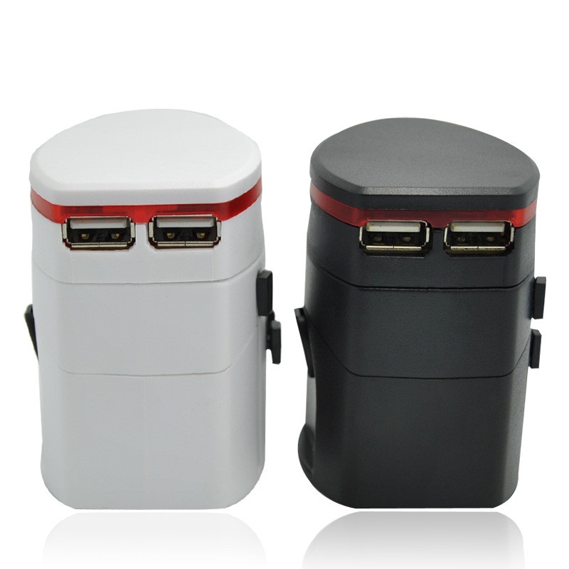 Vánoční dárky Universal Travel Adaptér s 2 usb Nejlepší prodej Premium pro cestování dar