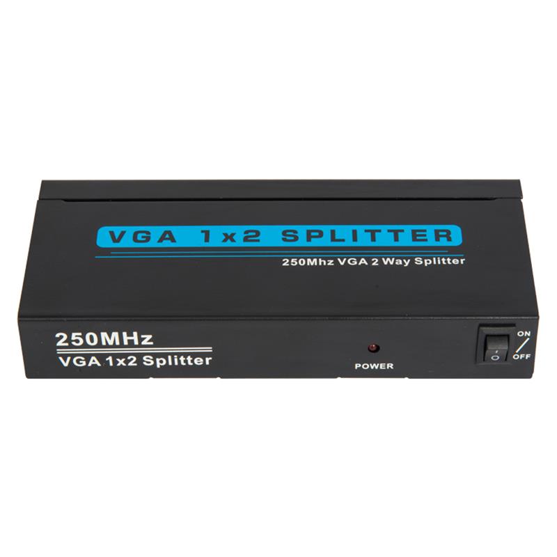 250MHz 2cestný VGA 1x2 splitter podporuje 1080P