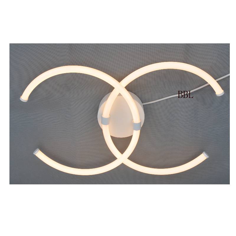 LED stropní lampa s větší duální akrylovou trubicí