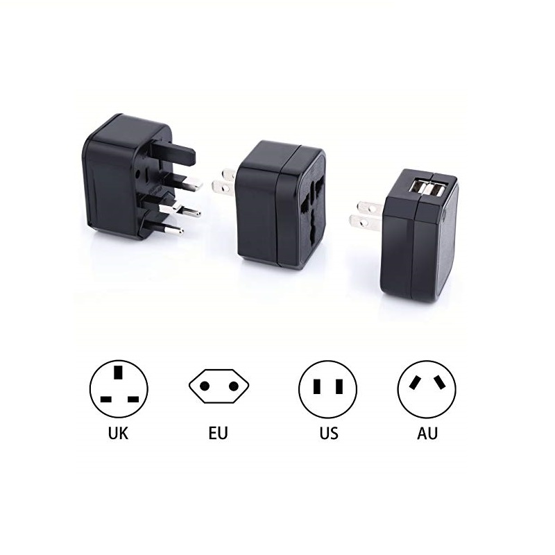 Dárkový dárek k narozeninám, propagační dárek / svatební dárek / dárkový předmět obchodní dárek Dual USB smart plug 4 v 1 cestovní adaptér dárková sada