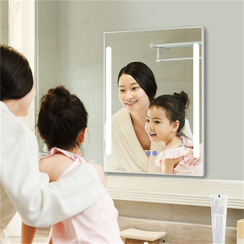 Heat Fog Free Wall Mounted Koupelna LED Mirror s 3 Colors Light for Bath příslušenství