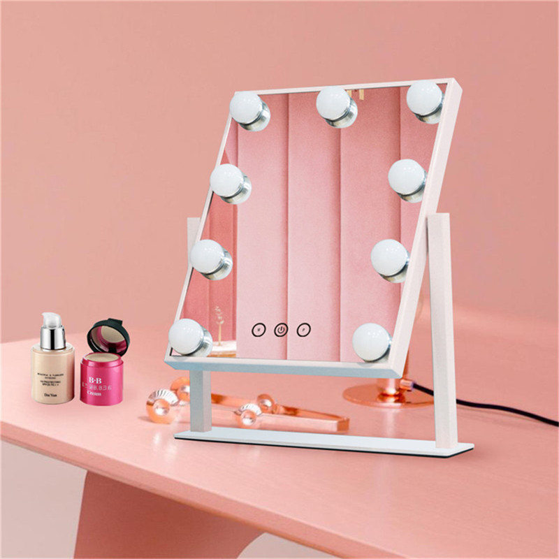 Dotykové ovládání Dimmable Brightness 360 Rotting Vanity Make Hollywood Mirror s 12 LED bulbs