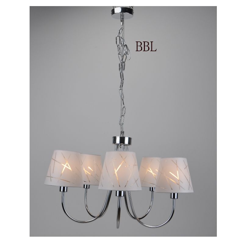 Závěsná lampa s látkovým odstínem 5ks