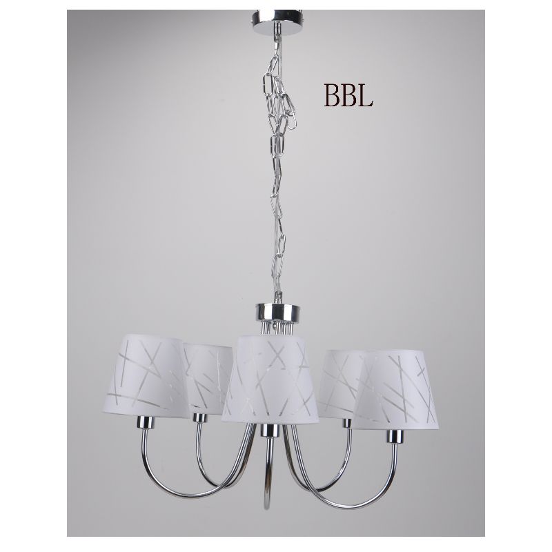 Závěsná lampa s látkovým odstínem 5ks
