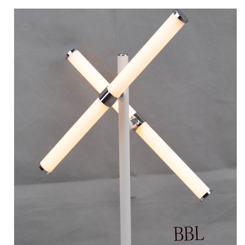 LED stolní lampa s 2ks otočnou akrylovou trubicí, bez stínu