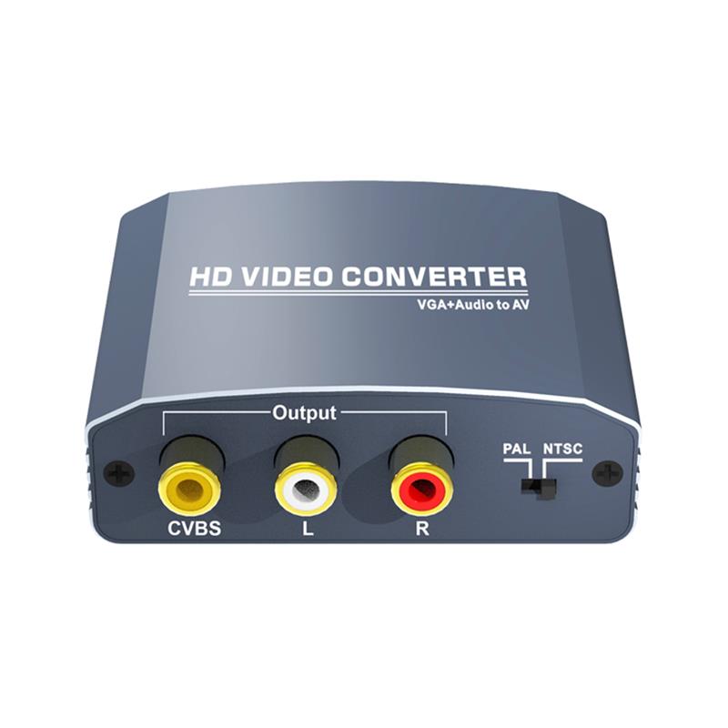 VGA + Stereo Audio to AV Converter podporuje 1080P