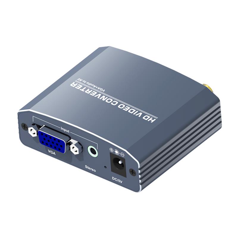 VGA + Stereo Audio to AV Converter podporuje 1080P