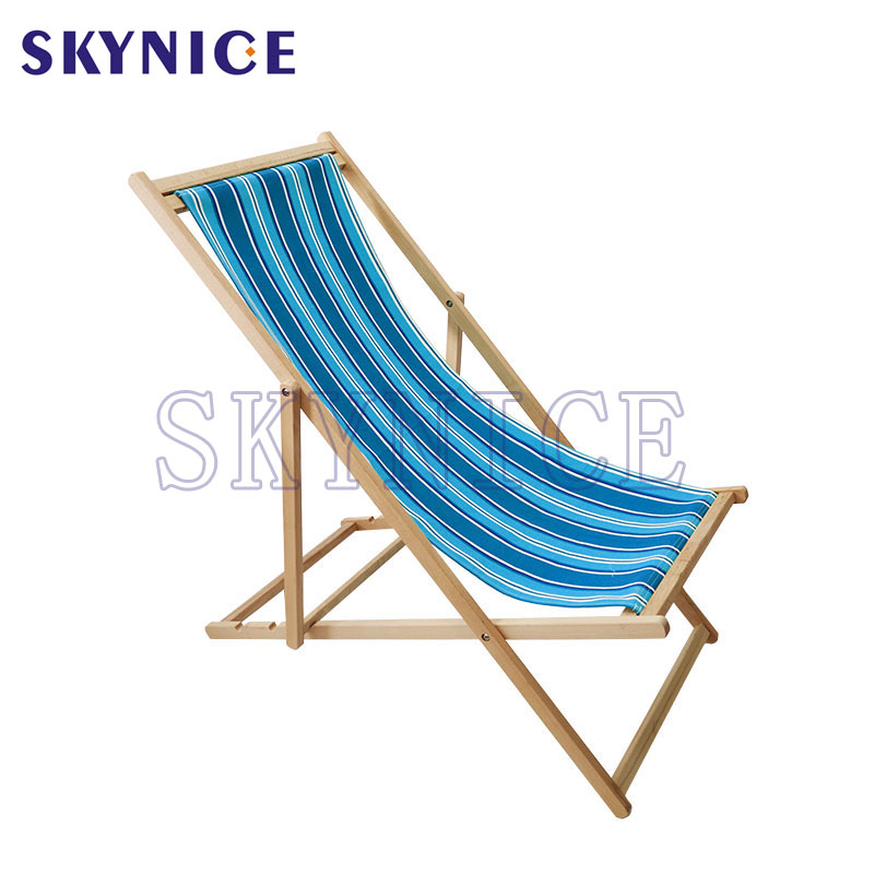 Solid Wood Sling Beach Židle Na Prodej