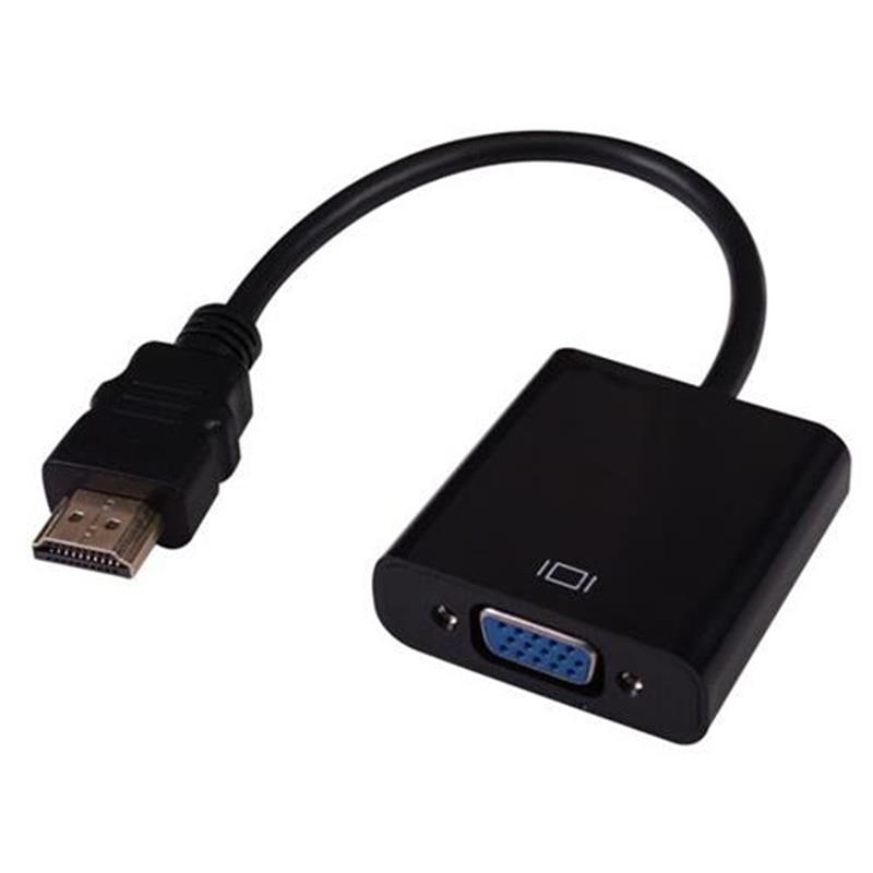 Kabel 1080P HDMI na VGA, 15cm, bílá \/ černá barva