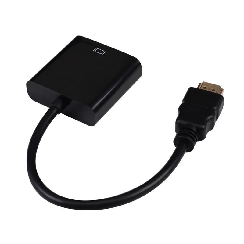 Kabel 1080P HDMI na VGA, 15cm, bílá \/ černá barva