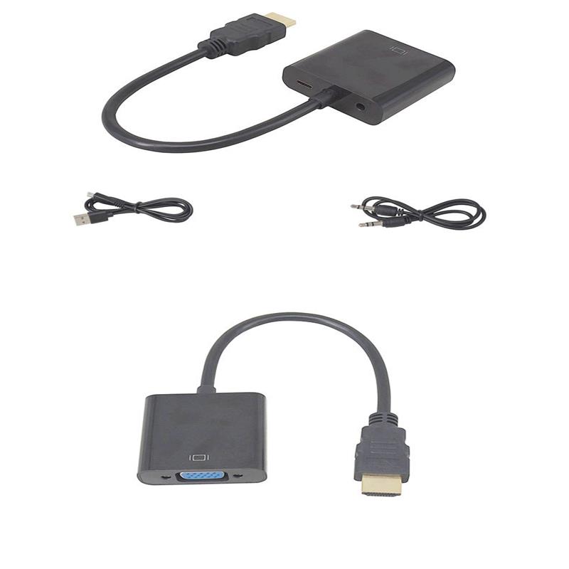 1080P HDMI pro VGA 15cm kabel s 3.5mm audio, Micro USB pro nabíjení
