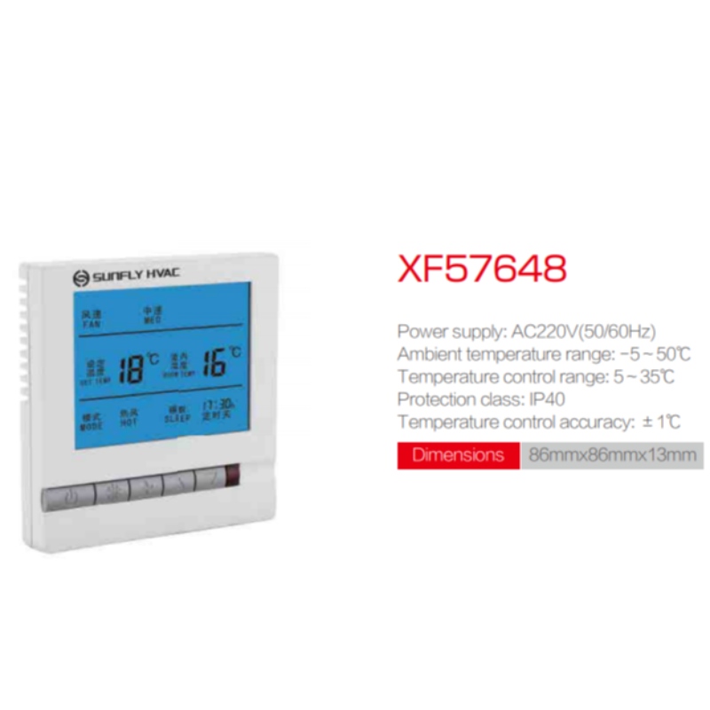 Sunfly XF57648 Regulační přepínač termostatu Digitální regulace teploty