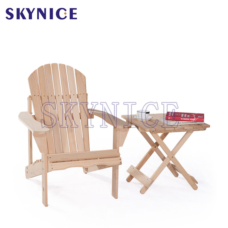 Wood Outdoor Adirondack Chair with Table