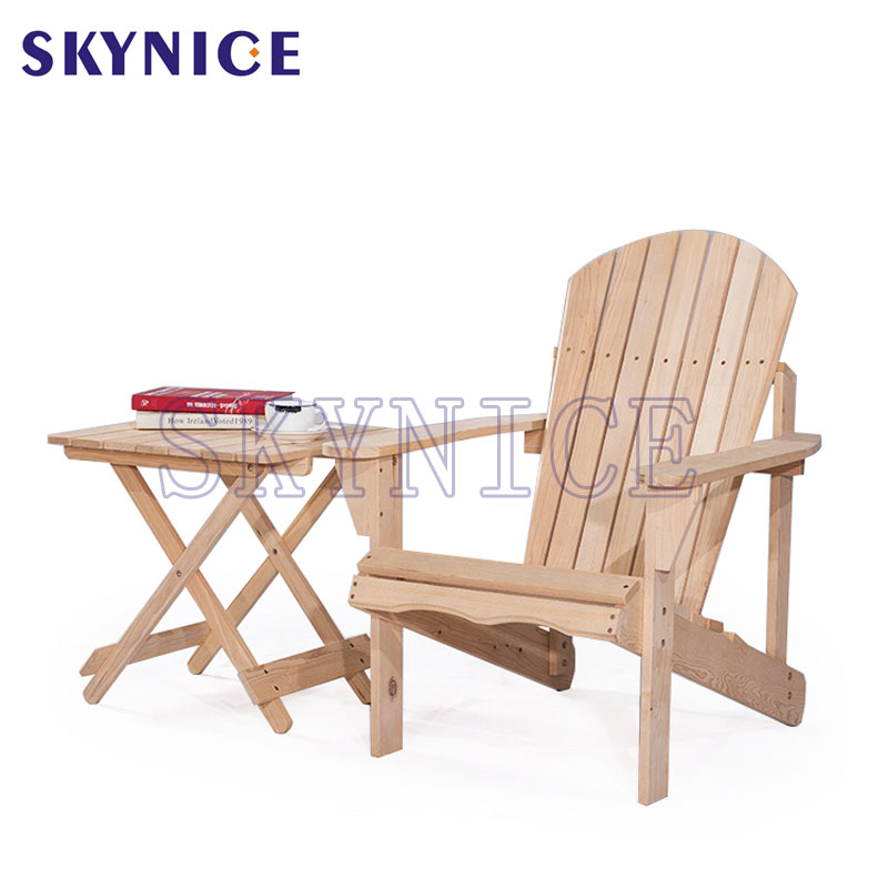 Wood Outdoor Adirondack Chair with Table