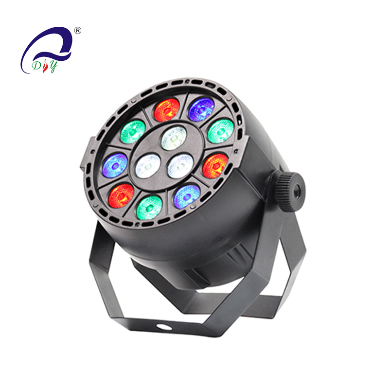 PL99A 12ks RGB 3IN1 LED Par Light with Plastic Case fro Party