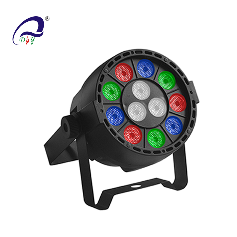 PL99A 12ks RGB 3IN1 LED Par Light with Plastic Case fro Party