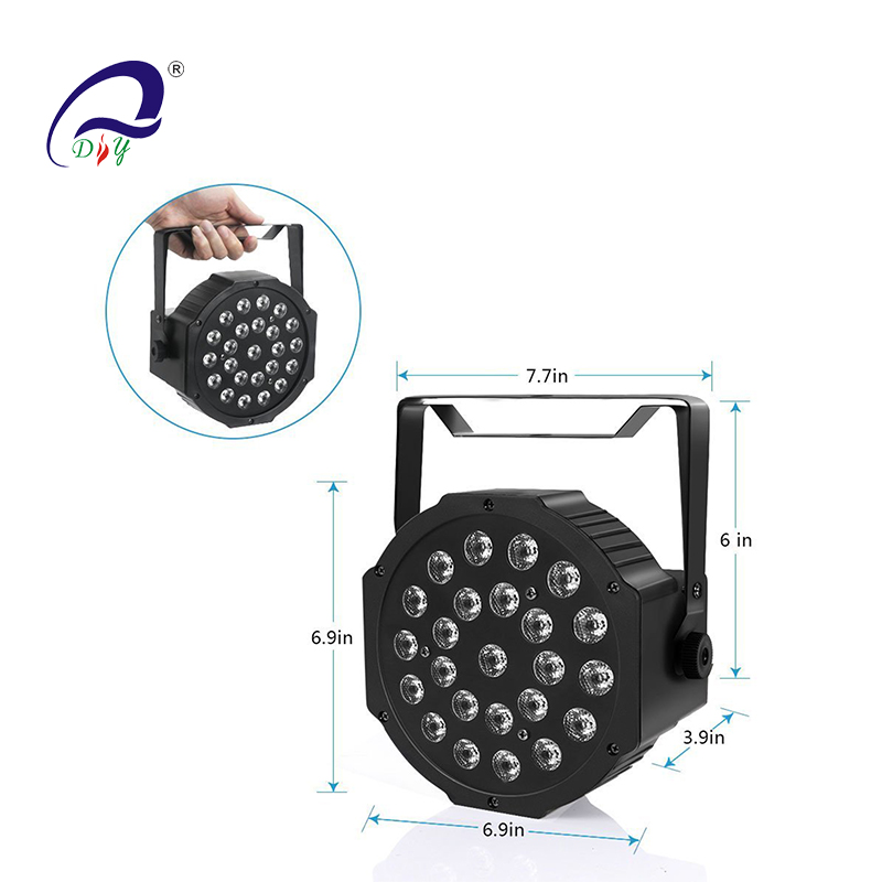 PL62A 24ks 1W RGBW LED Flat Aluminum Par Light