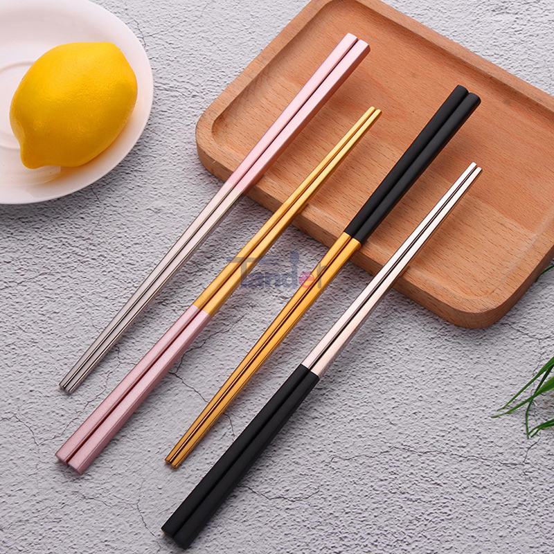 Korejský vlastní barevný kov SUS 304 Nerezový kovový titaniový chopstik s vlastním logem
