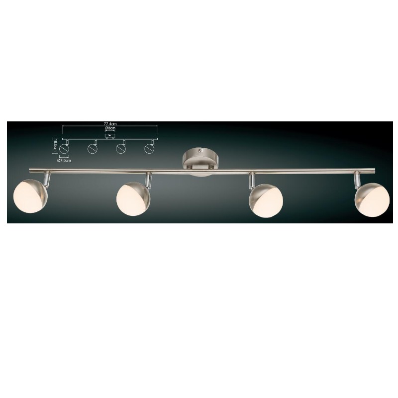 Vysokonapěťové LED bodové světlo-4, s plastovým odstínem s půl koulí