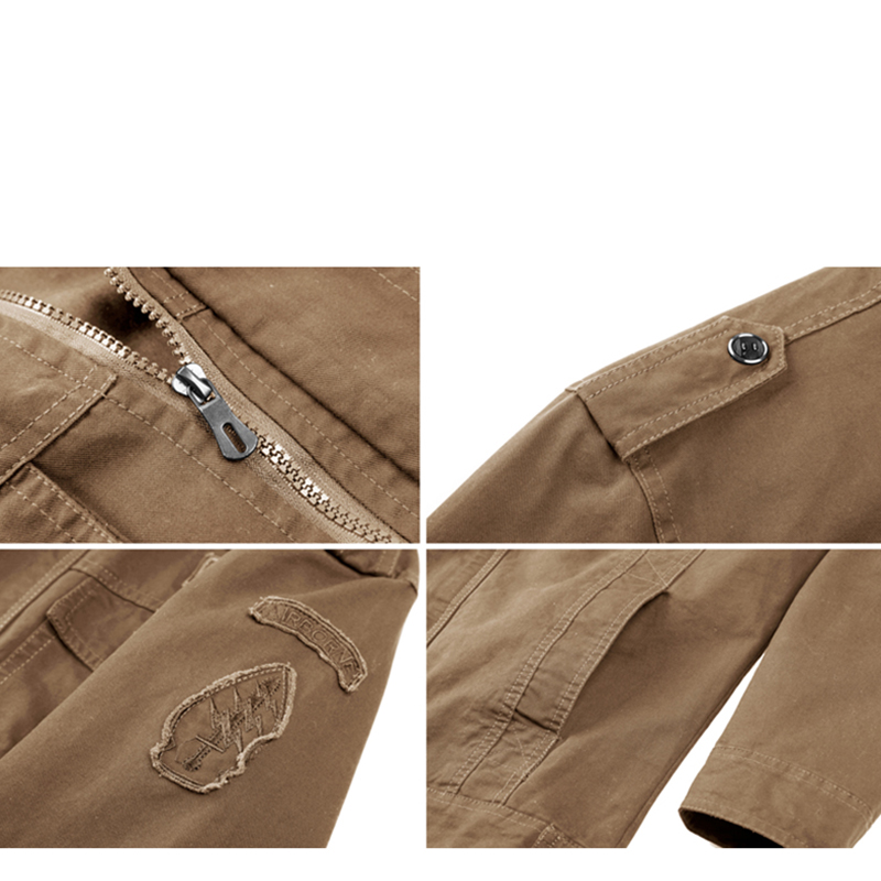 Pracovní kožená bunda HOT Sale Plain Bomber Pilot kabáty Plus velikost hustá teplá