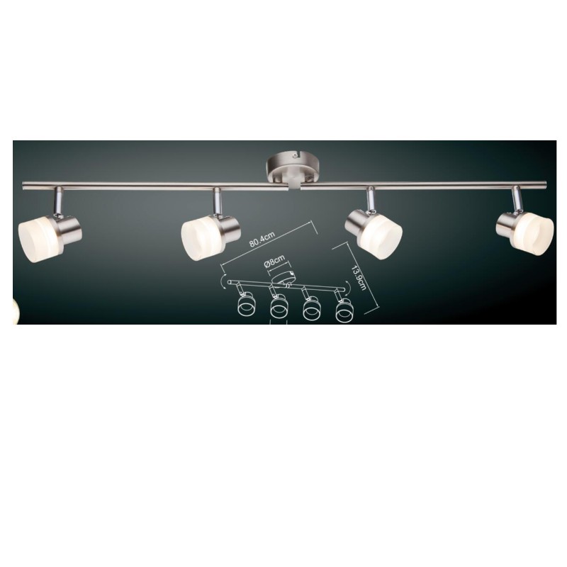 Vysokonapěťové LED bodové světlo-4, s plastovým odstínem válce