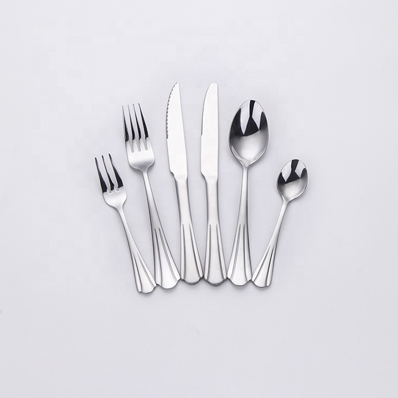 Chile 36ks Cutlery set 18/0 nerez ocel stříbrné příbory set s dřevěným dárkovým box