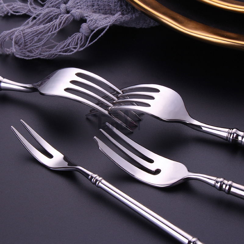 zrcadlový lak 5 barevná varianta nerezová restaurace flatware stříbrný hotelový příbor set