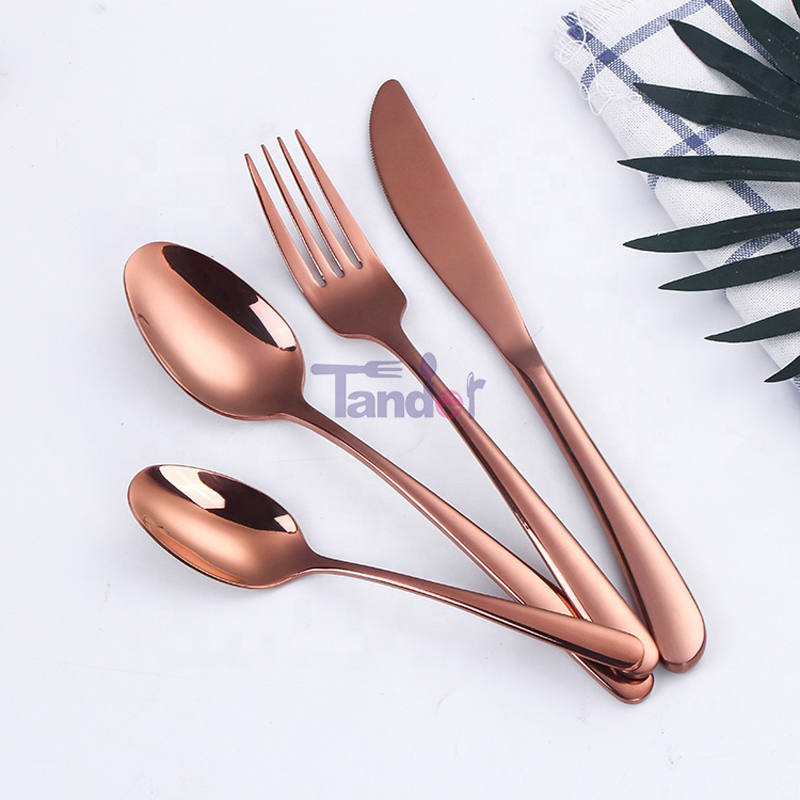 elegantní design inox flatware set in stock nerez ocele red wed cutlery