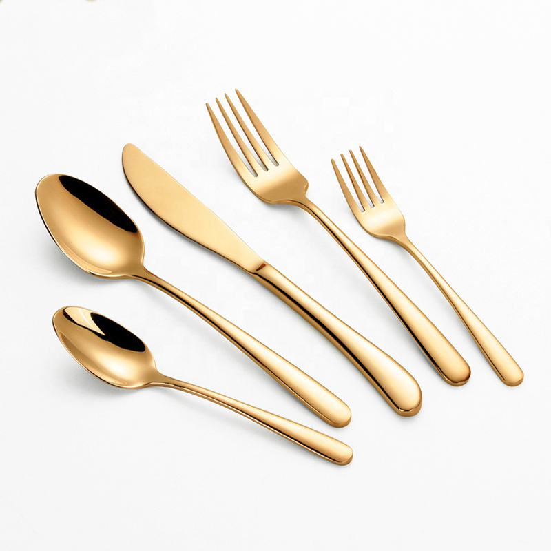 Tander elegantní design 20 kus 4 osoba zlaté příbory set nerezové oceli