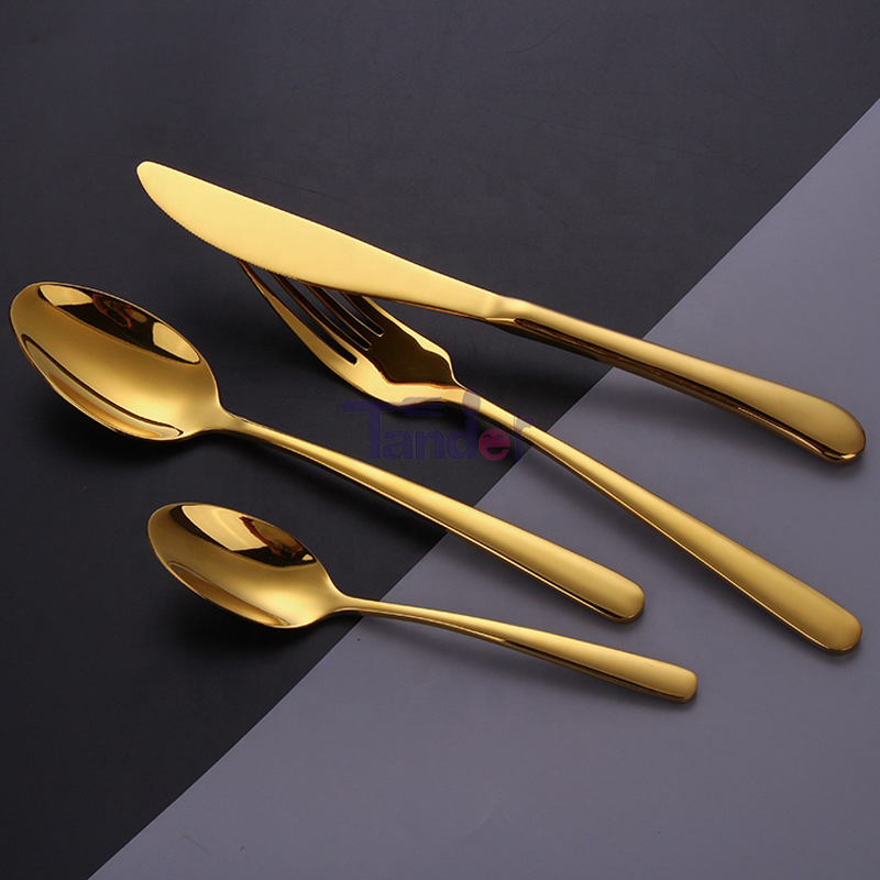 Tander elegantní design 20 kus 4 osoba zlaté příbory set nerezové oceli