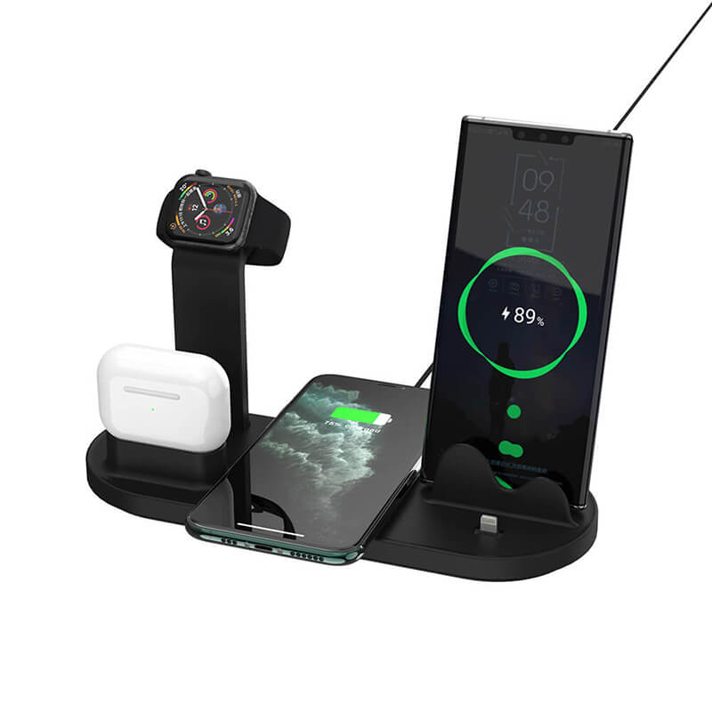 5 V 1 Wireless Charting Station (pro iPhone, Android telefon, Airpods a Apple Watch)