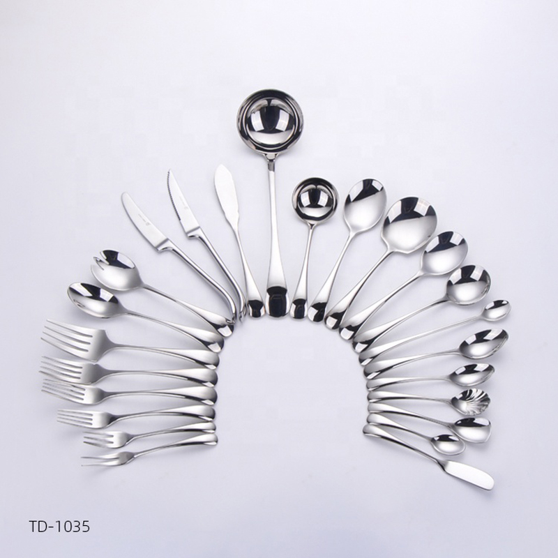 Směrovaný design Nerezová ocel Kuchyňská restaurace Party Tableware Cutlery 24PCS set
