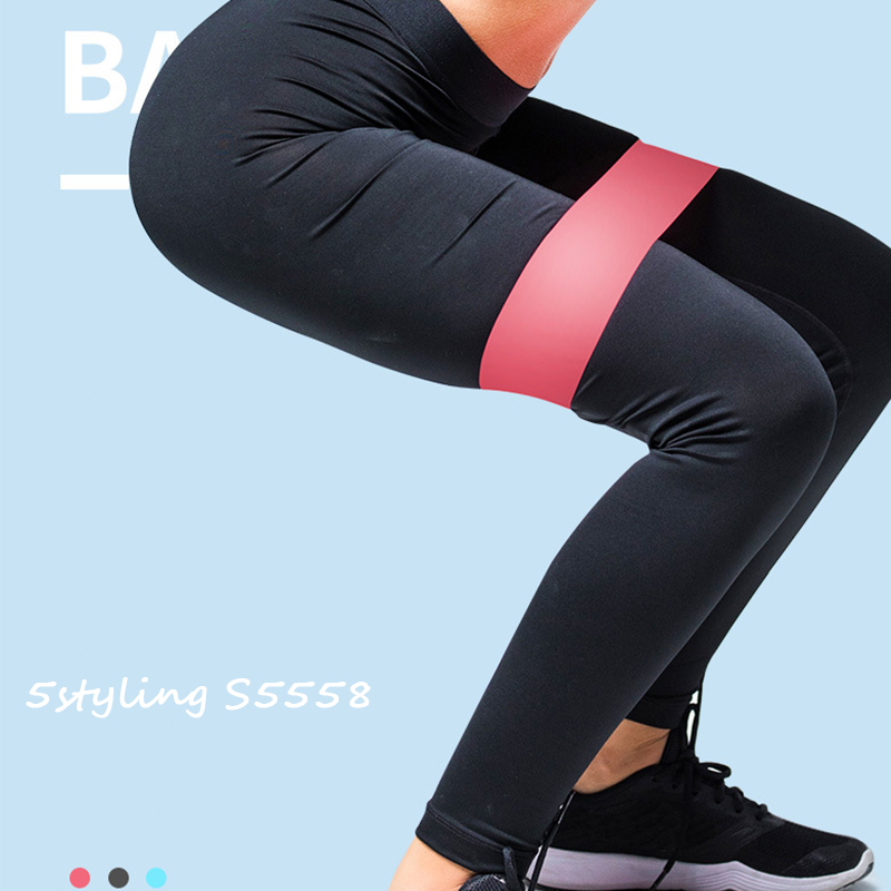 Vysoce kvalitní tvar těla Blue Gel Hip Resistance Band s kotníku popruh