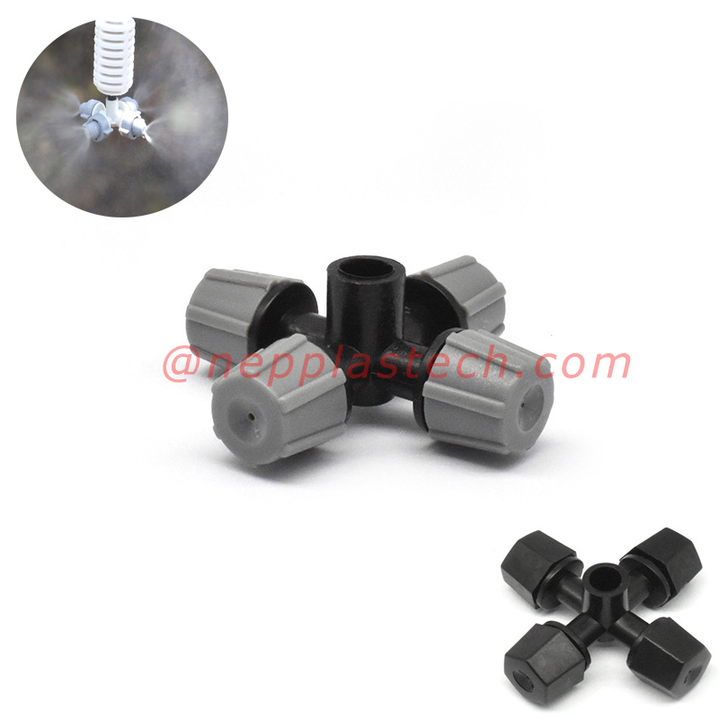 Cross Atomizing postřikovač skleníkové chlazení a zvlhčování zamlžovačů, které šetří vodu zavlažování Mikropodstřikovač mlhy