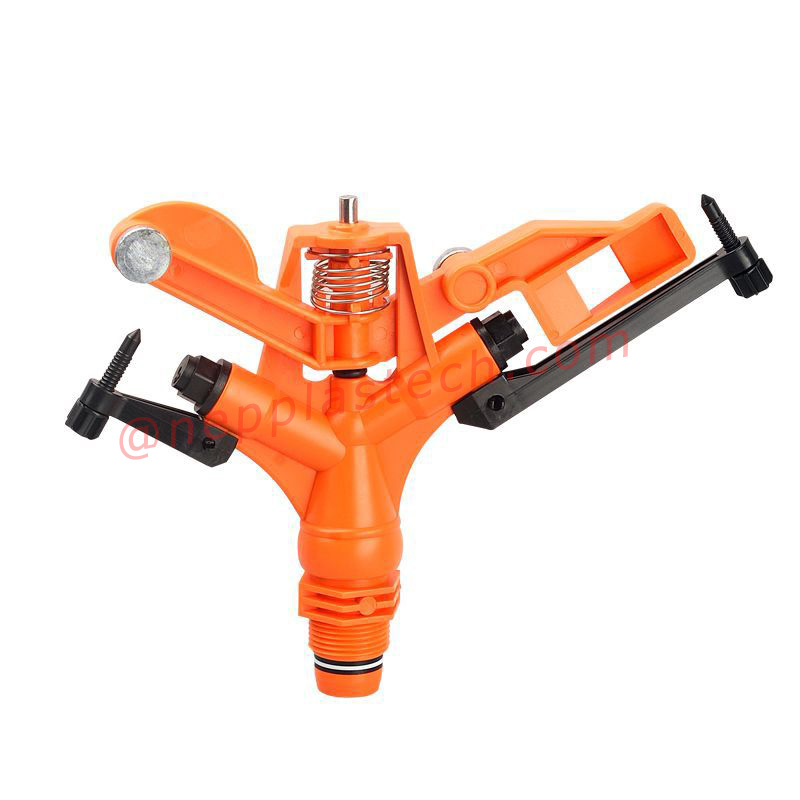 3\/4 palcové zemědělské plodiny auto zavlažovací nástroje 1 palcový trávník Sprejové zavlažování Plastové 360 stupňové rotační impulsní postřikovače