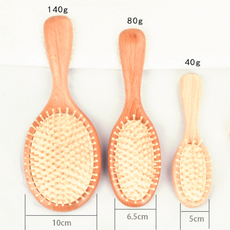 3 Kus souprava na hřeben na hřeben proti statickému vzduchu makeup dřevěného hřebenu na míru