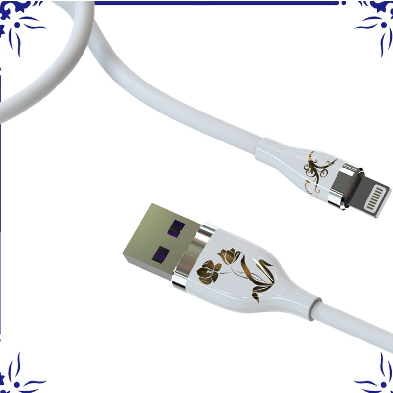 Keramický kabel s 3 barevnými LED silikonovými linkami pro iphone
