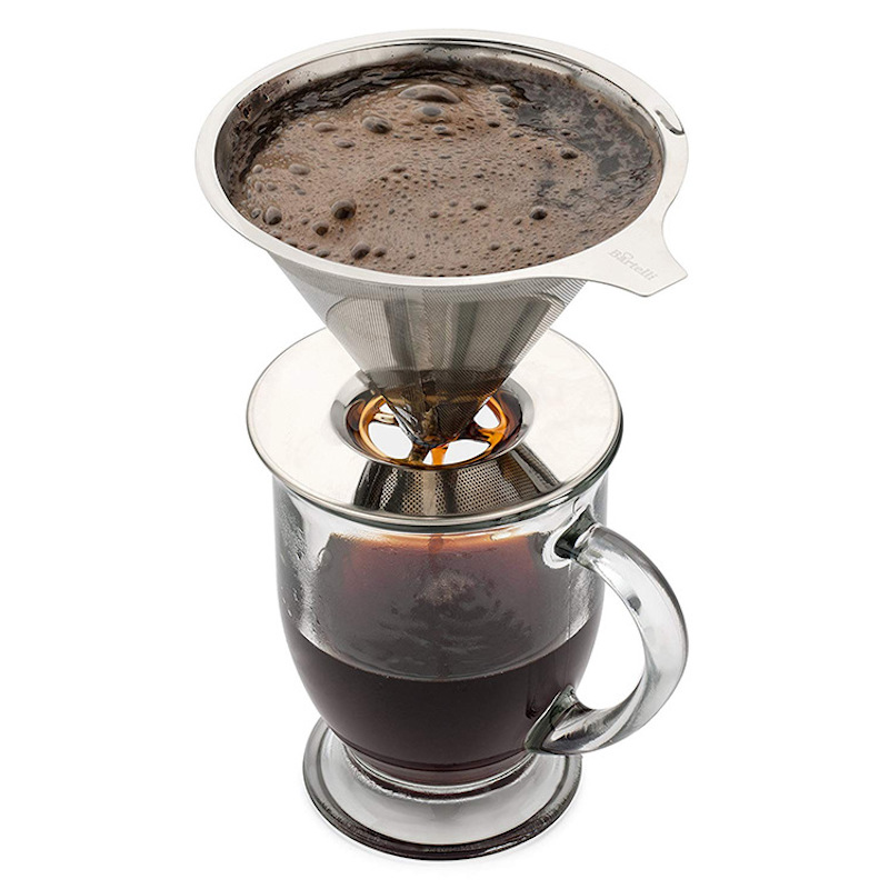 Stainless Steel Drip znovupoužitelný Pour over Stand Mesh Coffee Filtr