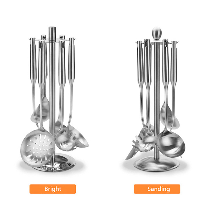 Kuchyňský otočný stojan na ramínko z nerezové oceli držák otočné úložné police nástroje na vaření organizér