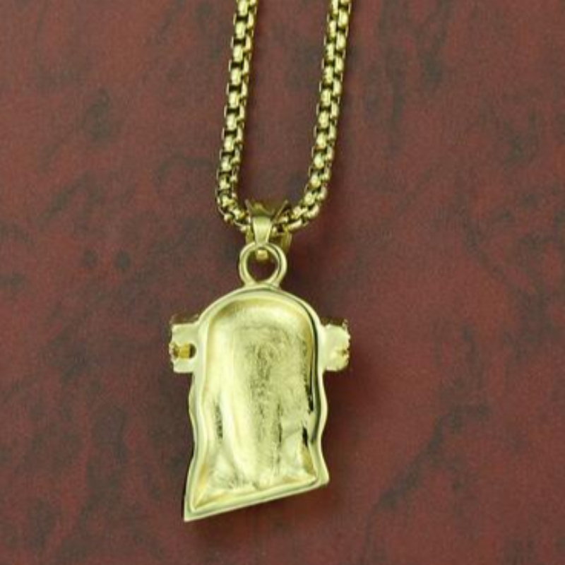 Retro šperky European and American retro personality Ježíš portrét nerez ocel 18K Gold Men's Pendant retro Ježíšův portrét Pendant