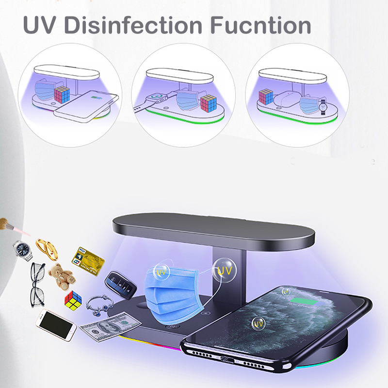 UV sterilizátor a bezdrátová nabíječka