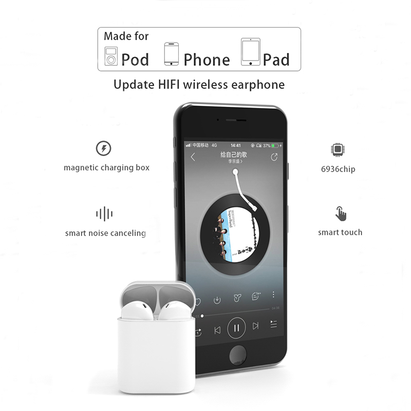Dotyková operace TWS Bluetooth sluchátka i21 HD kvalita zvuku