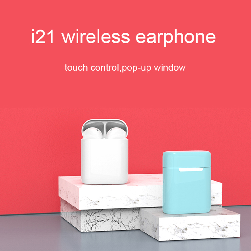 Dotyková operace TWS Bluetooth sluchátka i21 HD kvalita zvuku