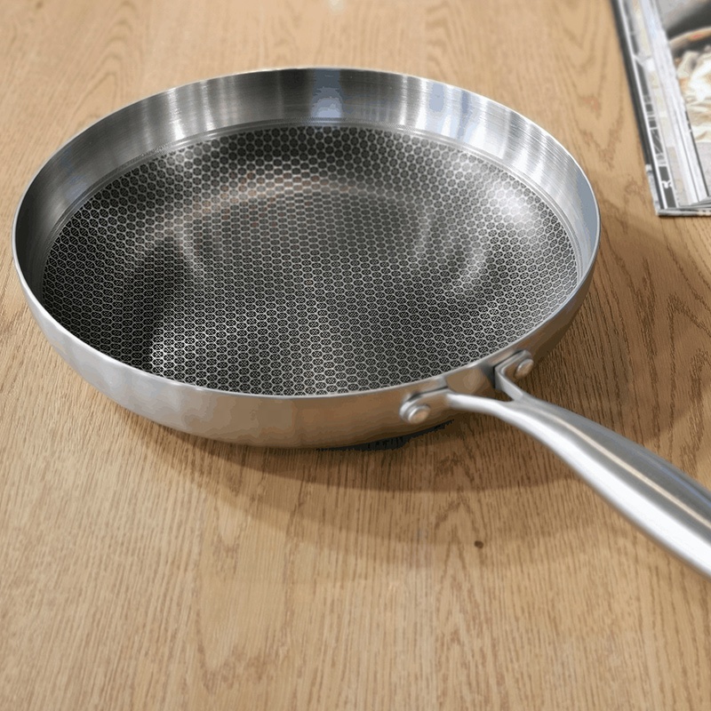 STAINLESS STEL Half Honeycomb Froyin Pan WOK