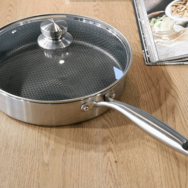 STAINLESS STEL Half Honeycomb Froyin Pan WOK