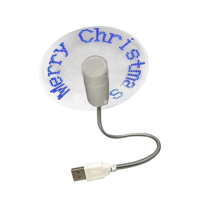 USB led hodiny ventilátor S02